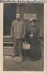 Chinese Mr. & Mrs. Wong Sun Yoo - Mrs. Howard Gould's Sister Earthquake Postcard