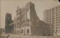 A Large Building in Ruins After the Earthquake Postcard