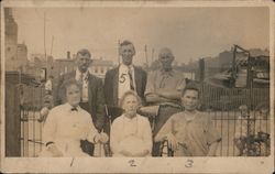 Family, Ruins after Earthquake Postcard