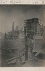 An Earthquake Building Postcard