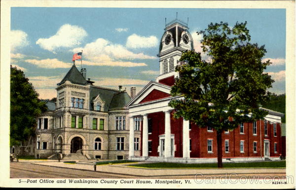 Post Office And Washington County Court House Montpelier Vermont