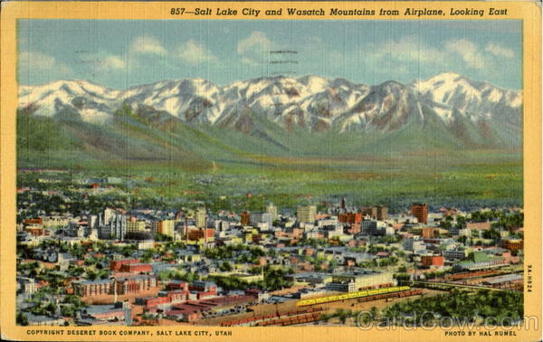 Salt Lake City And Wasatch Mountains Utah