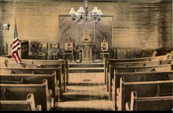 Interior Of Union Church Plymouth, VT Postcard Postcard