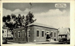 Post Office Mansfield, MA Postcard Postcard