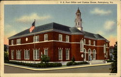 U. S. Post Office And Custom House Petersburg, VA Postcard Postcard