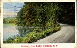 Greetings From Lake George Postcard