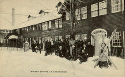 Winter Sports At Gardenside Fairlee, VT Postcard Postcard