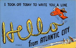 Hello From Atlantic City Postcard