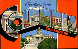 Greetings From Columbia South Carolina Postcard Postcard