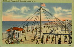 Children's Playground Hampton Beach, NH Postcard Postcard