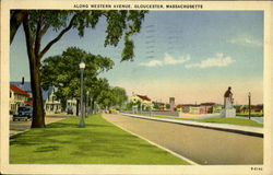 Along Western Avenue Postcard