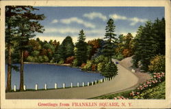 Greetings From Franklin Square Postcard