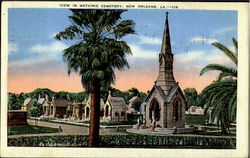 View In Metairie Cemetery Postcard