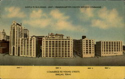 Santa Fe Buildings, Commerce To Young Street Dallas, TX Postcard Postcard