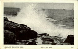 Rocks And Surf Postcard