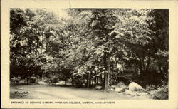 Entrance To Botanic Garden, Wheaton College Postcard