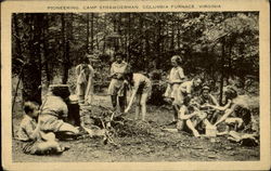 Pioneering Camp Strawderman Columbia Furnace, VA Postcard Postcard