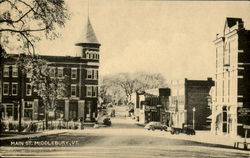 Main St Middlebury, VT Postcard Postcard