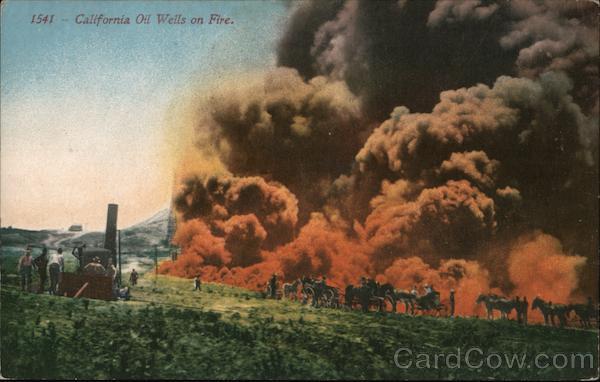 California Oil Wells on Fire