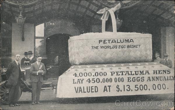 The World's Largest Egg Basket 4,000,000 Petaluma Hens Lay 450,000,000 Eggs Annually California