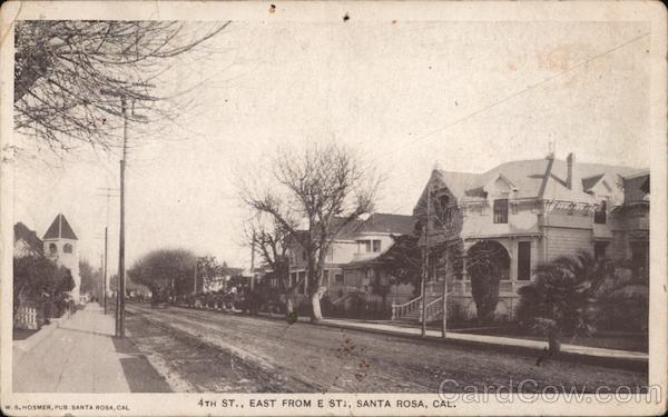 4th St. East from E. St. Santa Rosa California