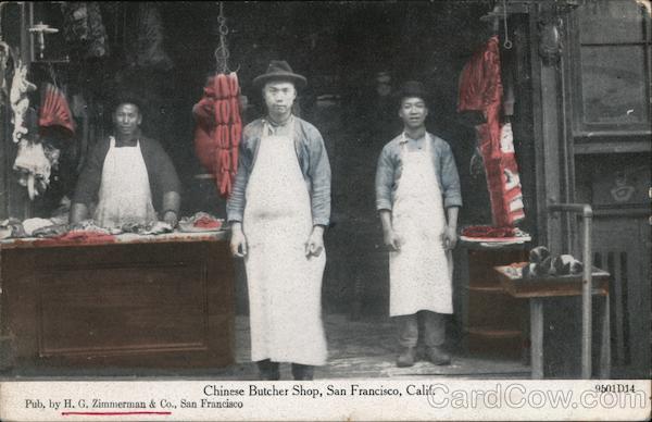 Chinese Butcher Shop Chinatown San Francisco California