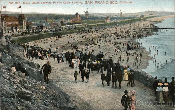 Cliff House Beach Showing Pacific Cable Landing San Francisco California