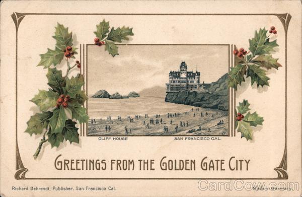 Greetings From the Golden Gate City Cliff House San Francisco California