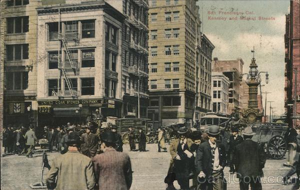 Kearney and Market Streets San Francisco California