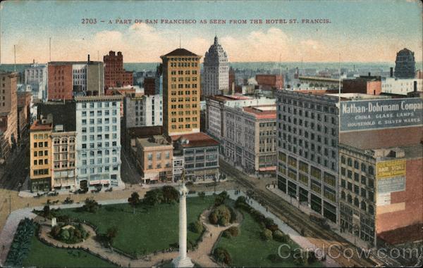 A Part of San Francisco as Seen From the Hotel St. Francis California