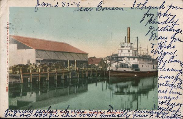 Steamer Gold at Wharf Petaluma California Boats, Ships