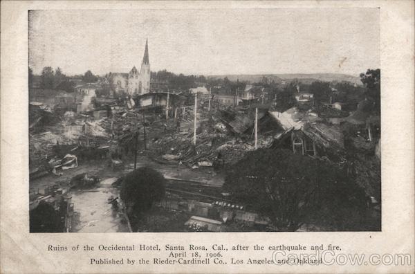 Ruins of the Occidental Hotel, After the Earthquake and Fire, April 18, 1906 Santa Rosa California
