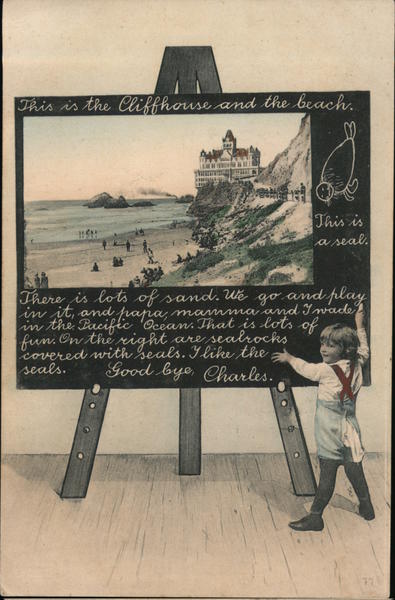 This is the Cliffhouse and the beach San Francisco California