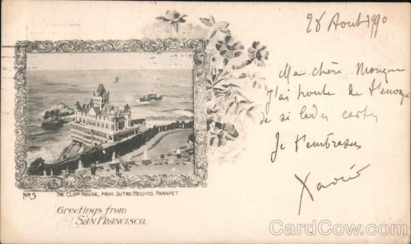 The Cliff House From Sutro Heights Parapet San Francisco California