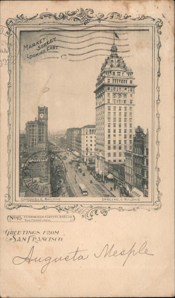 Market Street, Looking East San Francisco California