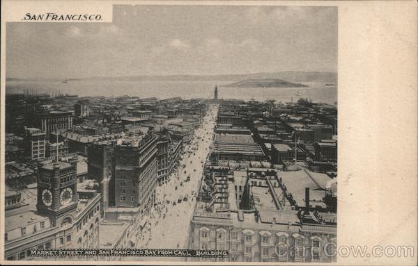 Market Street and San Francisco Bay From Call Building California