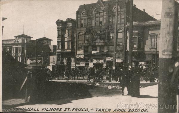 Franklin Hall Filmore Taken April 20th 1906 San Francisco California