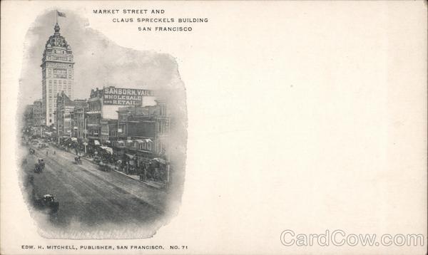 Market Street and Claus Spreckels Building San Francisco California