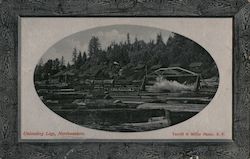 Unloading Logs, Northwestern Mill Postcard