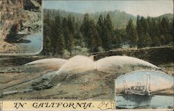 Hydraulic Gold Mining Postcard
