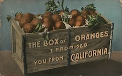 The Box of Oranges I Promised you From California Postcard