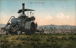 Steam Plowing Farming Postcard Postcard Postcard