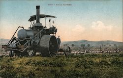 Steam Plowing Postcard