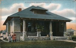 A California Mission Bungalow Postcard