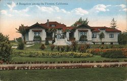 Bungalow among the Flowers Postcard
