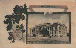 A Merry Christmas and Happy New Year - Sonoma County Courthouse Postcard