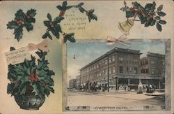 A Merrie Christmas and Happy New Year Overton Hotel Santa Rosa, CA Postcard Postcard Postcard