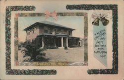 A Merrie Christmas and Happy New Year Postcard