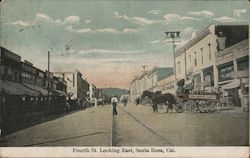 Fourth St. Looking East Postcard