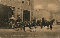 Fire Department Santa Rosa, CA Postcard Postcard Postcard